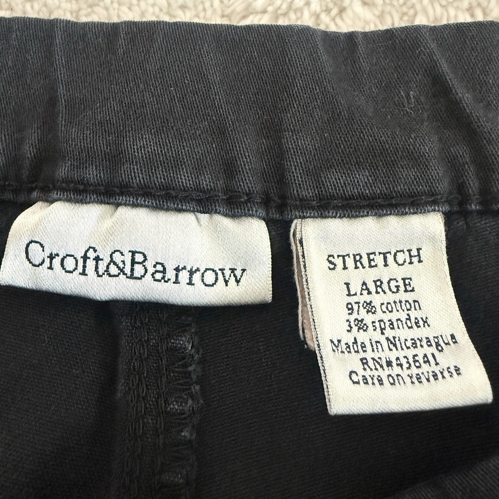 Womens Black Pull On Capris Size XL Stretch Summer Vacation Minimalist Travel - Picture 5 of 14